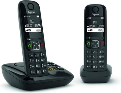Gigaset AS690A - Duo DECT - Twee sneltoetsen - Handsfree functie - Oproepblokkering - Zwart - Met Antwoordapparaat