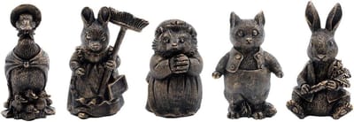 Rietstok Versiering - Tuin Figuren - Planten Steunen - Vorstbestendig UV-bestendig - 5 Stuks - Brons