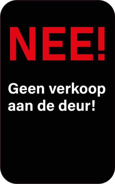 Geen deurverkoop sticker
