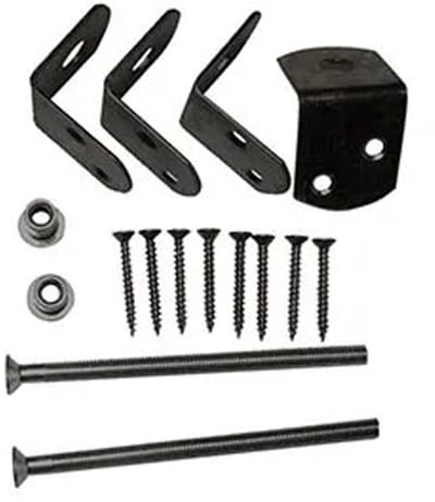 Uni-beslag set zwart + schroeven