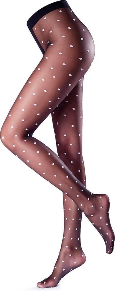 Oroblu - Dames - Fantasie Panty Cloe Polka Dot, 20 denier - Blauw - XL