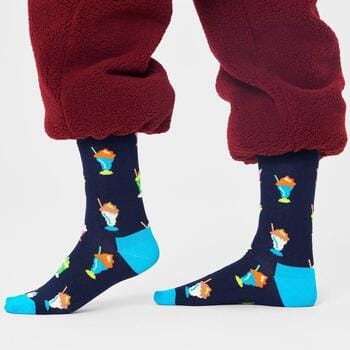 Happy Socks Sokken Milkshake - Maat 41-46 - Heren - Grappige sokken - Halfhoge sokken