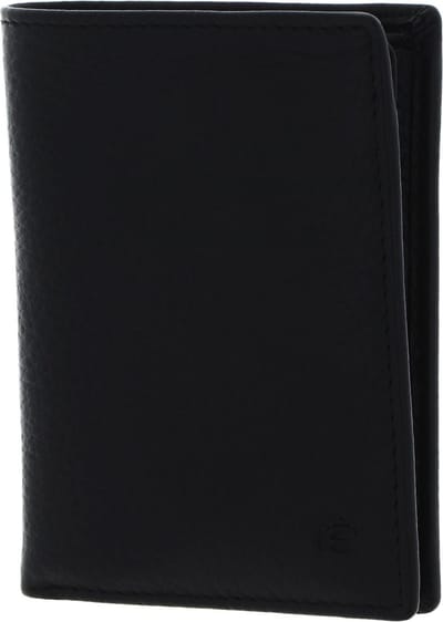 Esquire Leren Portemonnee Deer Cardsafe Wallet High Black Zwart