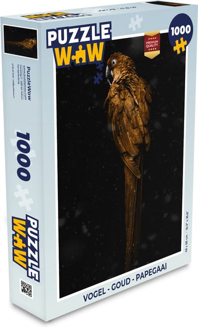 Puzzel Vogel - Goud - Papegaai - Legpuzzel - Puzzel 1000 stukjes volwassenen