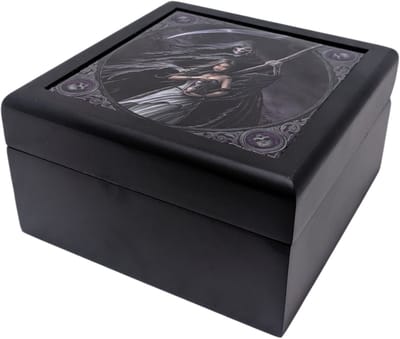 Gothic sieradendoosje duister 12,5 cm zwart sieradenkistje | GerichteKeuze
