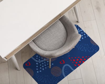 Coloray Vloerbeschermer - Liefdestekeningen Vloerbeschermer Bureaustoel - 100x70 cm - Veelkleurig Vloerbeschermer Harde Vloer - Motif Vloerbeschermer - Mótif Vloerbeschermer - Rechthoekige Mat - Abstracties Thema