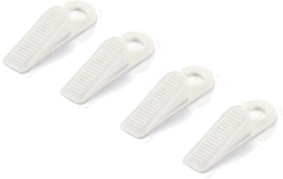 Rubber Deurstopper Deurstop | Deurvastzetter | Deurklem | Deurwig | SET van 4 - Wit