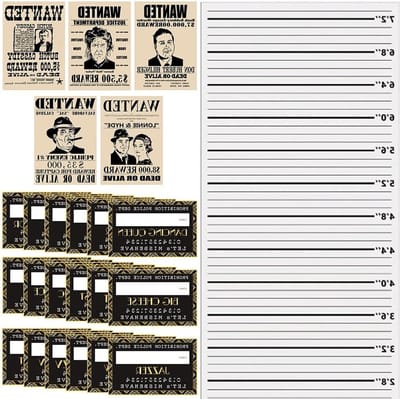 Mugshot Foto Box Props Set met 26 Stukken voor Gewilde Posters en Achtergrond Decoratie