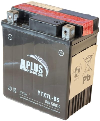 Accu Aplus 12V 6Ah YTX7L-BS Vespa Sprint/Primavera/Zip IGET
