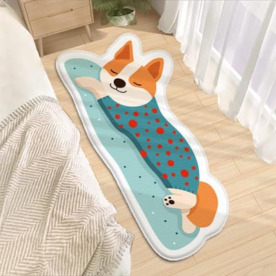 Kasjmier Imitatie Cartoon Bedkleed Lang Schattig Ins Kinder Vloermat Huis Slaapkamer Wollen Deken Beddeken 40 * 120CM crystal velvet