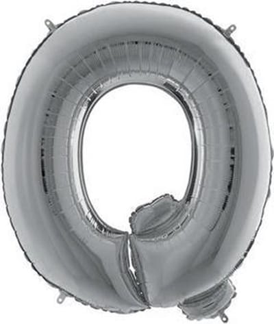 Folieballon letter Q zilver (100cm)