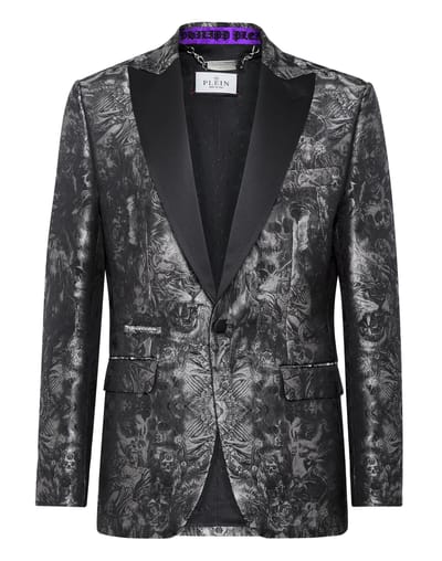 Blazer Met Één Knoop Slim Fit Gothic Plein
