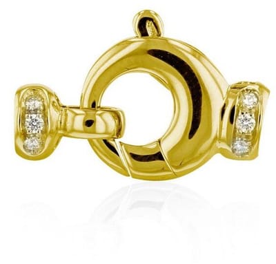 Luna-Pearls - 600.0913 - Sieradensluiting - Dames - 585 Geelgoud - BrillantH/SI0,114ct. - 10,5mm