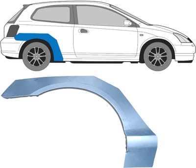 Reparatiepaneel achterspatbord voor Honda Civic 2001-2005 / Rechts