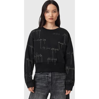 AllSaints As Emb Separo Sweat Black Taglia: XS | Maglioni a maglia Outlet | Donna | Nero