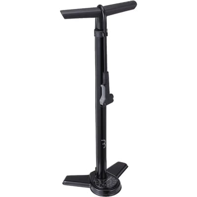 BBB Cycling AirSteel Fietspomp met Drukmeter - Vloerpomp Racefiets en Mountainbike - Voetpomp Extra Lang 11 Bar - Zwart - BFP-27
