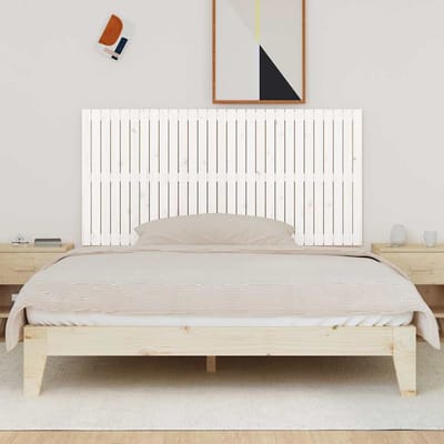 vidaXL - Wandhoofdbord - 185x3x90 - cm - massief - grenenhout - wit