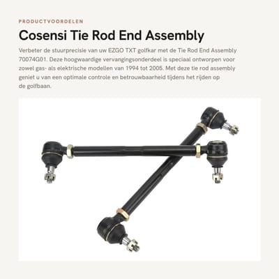 Dailygoods - Tie Rod End Assembly 70074G01 voor EZGO TXT Golfkar 1994-2005