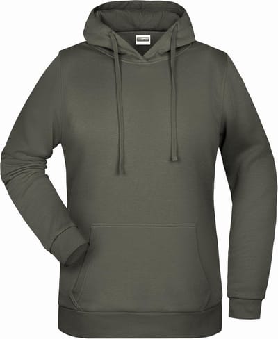 James And Nicholson Vrouwen/dames Basic Hoodie (Donkergrijs)