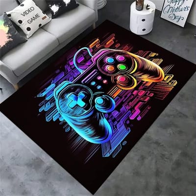 Gaming-tapijt voor jongenskamer Gamer-tapijt met controller-ontwerp Tapijt voor gamekamer Slaapkamerdecoratie Antislip-machinewasbare mat 80 x120cm