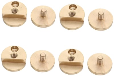 Dailygoods- Spiegelhouders 4 Stuks - Messing Spiegelklemmen - Wandmontage Bevestigingsclip - Duurzaam - Veilig Ontwerp - Elegante Esthetiek - Spiegelclips