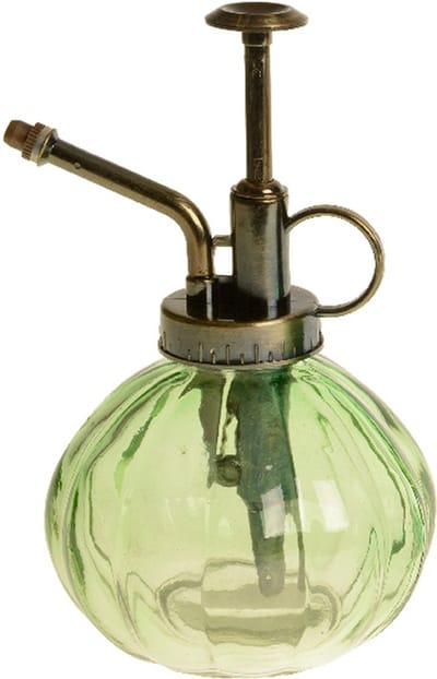Decoris Plantenspuit/vernevelaar van glas - 200 ml - lichtgroen - 9 x 10 x 15 cm
