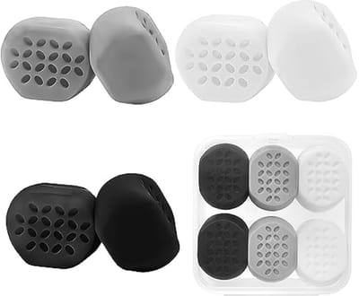 Jawline Exerciser voor Man Vrouwen, 6st Jawline Exerciser Food Grade Silicone Jaw Trainer Jawline Exerciser Chew 3 Weerstandsniveaus Mondtrainer