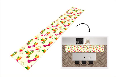 Keukenloper - Loper keuken - Carnaval - Masker - Patronen - 300x50 cm - Keukenloper vinyl