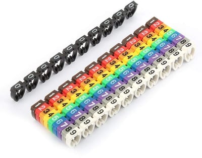 Dailygoods- Kabelmarker Duurzaam - Kabel Labels - Kabellabels Beschrijfbaar - Kabel Markering - Clip-on Ontwerp - 100 Stuks - Kabellabel