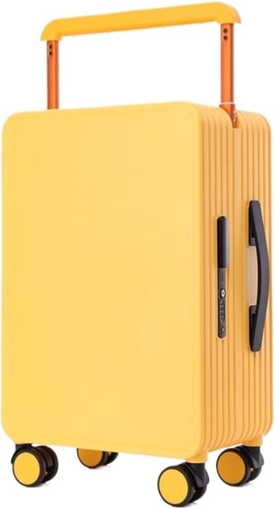 Middelgrote Koffer - Reistrolley Spinner - Comfortabel Reizen - Soepel Rollende Wielen - 20 inch - Geel