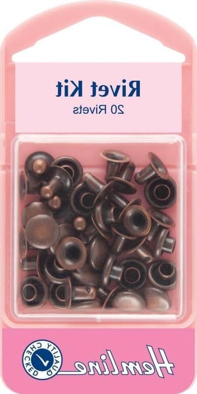 Klinknagel Set - Reparatieset - Kleding Reparatie - Metalen Bevestiging - 7mm - Brons