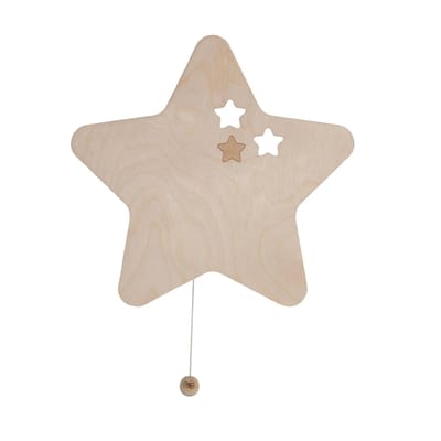 Baby's Only Houten wandlamp babykamer & kinderkamer - Ster - Wonder - Bruin - FSC-keurmerk - Duurzame ledverlichting - 25.000 branduren - Eenvoudig aan de muur te bevestigen