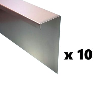 Slakkenhek - Slakkenbescherming - Slakkenbarrière voor de tuin geen chemicaliën - gegalvaniseerd staal - Set van 10 stuks (25 cm x 1m)