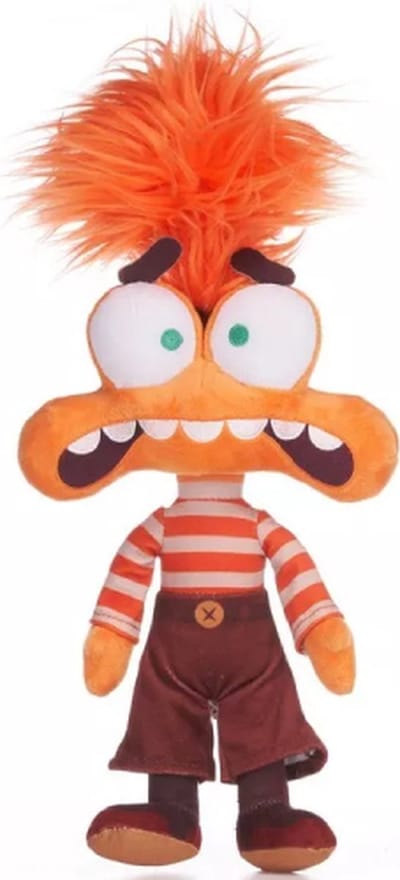 Anxiety (Onzekerheid) - Disney Inside Out Pluche Knuffel 35 cm - Binnenstebuiten 2 - Speelgoed knuffels voor kinderen jongens meisjes - Anger, Anxiety, Disgust, Fear, Joy, Sadness - Woede, Onzekerheid, Afkeer, Angst, Plezier, Verdriet
