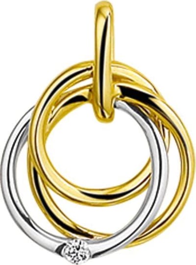 The Jewelry Collection Hanger Diamant 0.02ct H Si - Bicolor Goud