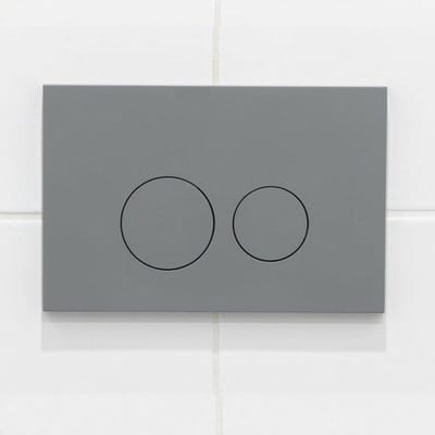 FugaFlow Efficiente Press Bedieningsplaat - bedieningspaneel voor Geberit UP320 inbouwreservoir - dualflush - ronde knoppen - kunststof licht grijze -