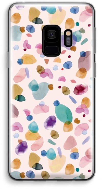 Case Company® - Hoesje geschikt voor Samsung Galaxy S9 hoesje - Terrazzo Memphis - Soft Cover Telefoonhoesje - Bescherming aan alle Kanten en Schermrand