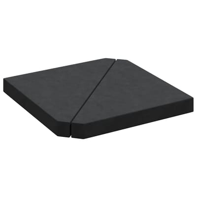 vidaXL - Parasolvoetplaten - 2 - st - driehoekig - 14 - kg - graniet - zwart