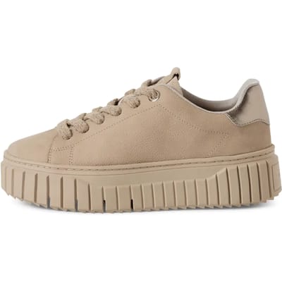 Tamaris leren damestrainers 1-23702-45 375 Damesschoenen M2370245 Beige
