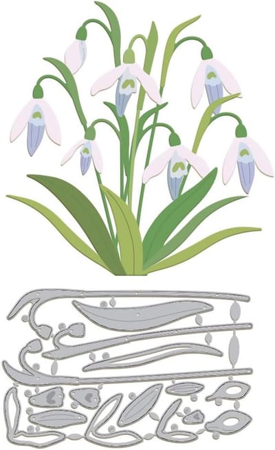 Sneeuwklokjes Bloemen Snijmallen voor Kaarten Maken - Metalen Die Cuts Embossing Stencils voor Scrapbooking