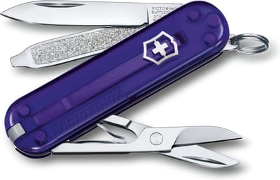 VICTORINOX Classic SD Classic Colors Perzisch Indigo Zwitsers Zakmes Multifunctioneel Mes Rampenpreventie Producten Buiten Kampeer Schaar met