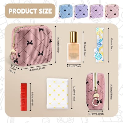 Maandverband Tas - Hygiëne Pouch - Persoonlijke Hygiëne - Compact Draagbaar Ontwerp - 13 x 13 x 4.7 cm