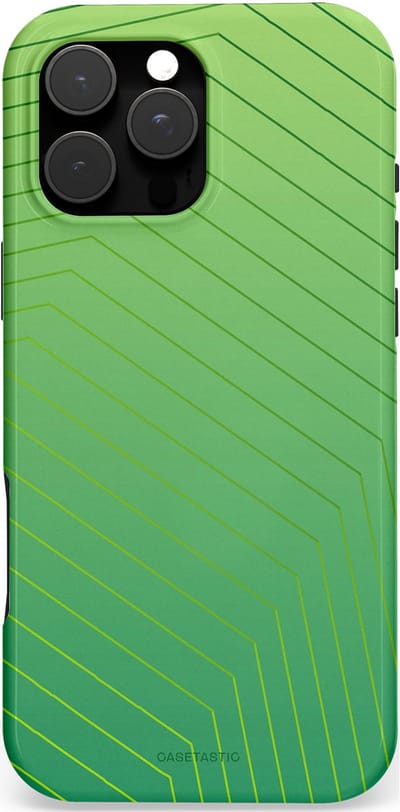 Casetastic hoesje geschikt voor Apple iPhone 16 Pro Max - MagSafe - Dubbellaagse bescherming - Neon Groen Net - Fashion Case - Groen