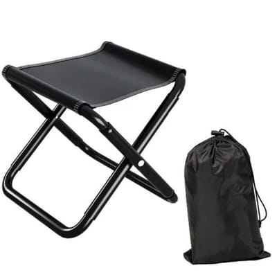 Peysaitr - Kampeerstoel - Vouwstoel - Lichtgewicht zitmeubel voor buiten - 600D Oxford-stof en koolstofstaal - Met Opbergtas - Draagvermogen tot 100 kg - Zwart - 26x26x28cm - 1 stuk