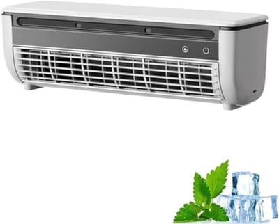 Wandmontage Luchtkoeler - Draagbare Mini Unit - Snelle Koeling - Stille Maglev Motor - 35 cm - Zwart