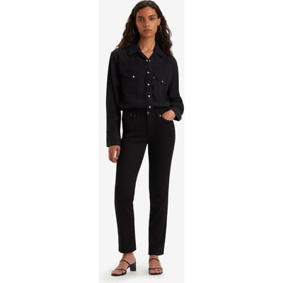 Levi's 712™ Slim Jeans Black Size: W27L32 | Slim Outlet | Dames | Zwart