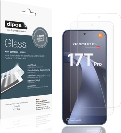 dipos – 2x Matte Pantserfolie geschikt voor Xiaomi 17T Pro | 9H Screenprotector