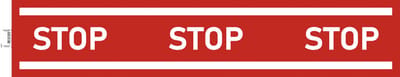 Exacompta Zelfklevend bord stopband 100cm - Rood - 67017E