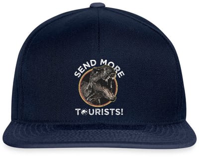 Jurassic Park T-Rex Send More Tourists! Snapback cap