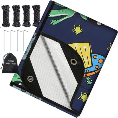 Multifunctionele Geïsoleerde Reflecterende Tarpaulin Thermische Deken - 150cmx213cm - Waterdicht voor Redding Camping Wandelen